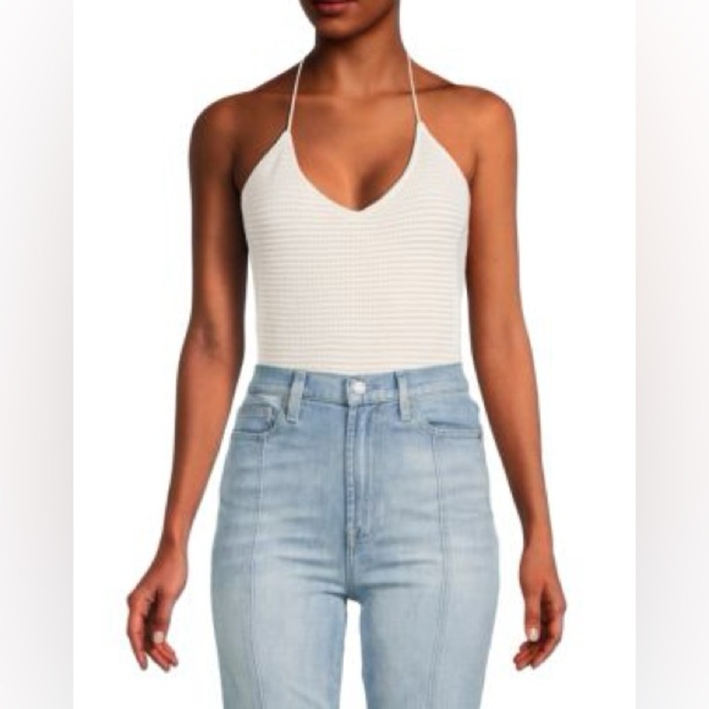 Frame Crochet Halterneck Bodysuit